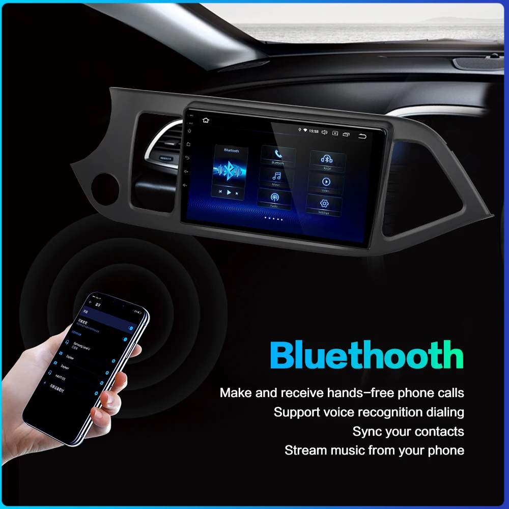 Dasaita Android 9,0 TDA7850 " ips автомобильный Радио плеер для Kia Morning 2011 2012 2013 Bluetooth GPS HDMI Автомобильный стерео MP3