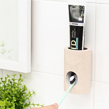 

Automatic Toothpaste Squeezer Toothpaste Dispenser Hands Free Squeeze Out Shelf Wall-mounted Stand Squeezer