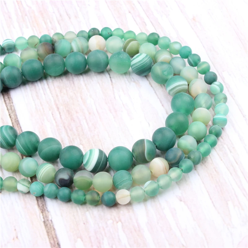 Green Stripes Natural Stone Beads For Jewelry Making Diy Bracelet Necklace 6/8/10/12 mm Wholesale Strand | Украшения и