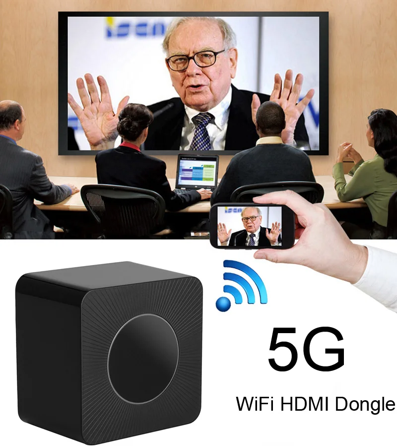 AV+HDMI+RJ45 2.4G 5G Wireless Wifi Display Dongle