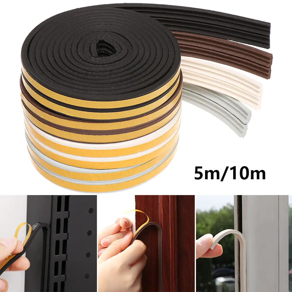 HOUTBY 30Meter Adhesive Foam Tape Sticker Weather Waterproof Draught Excluder Door Seal Strip Window Stripping Soundproof Insulation Thickness 5mm Width 10mm HOUTBY 30Meter Adhesive Foam Tape Sticker Weather Waterproof Draught Excluder Door Seal Strip Window Stripping Soundproof Insulation Thickness 5mm Width 10mm