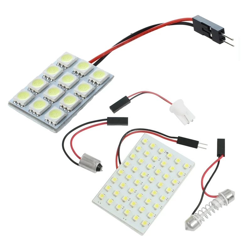 Белая 1210 Smd 48 Светодиодная панель для салона автомобиля e Light W T10 Ba9S Festoon & 12 5050