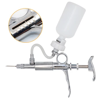 

5 ML Automatic Livestock Continuous Syringe Veterinary Equipment With Bottles Vaccination Metal Multifunction Farm