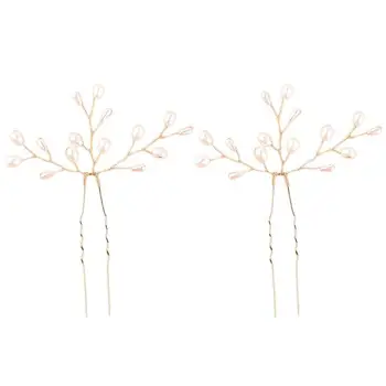 

2pcs Wedding Hair Pieces Hairpin Hair Fork Headdress for Bride