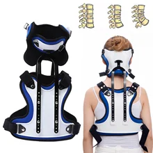 Head Neck Chest Orthosis Adjustable Cervical Thoracic Orthosis U Lumbar Support Comfortable Breathable Not Sultry For Long Time