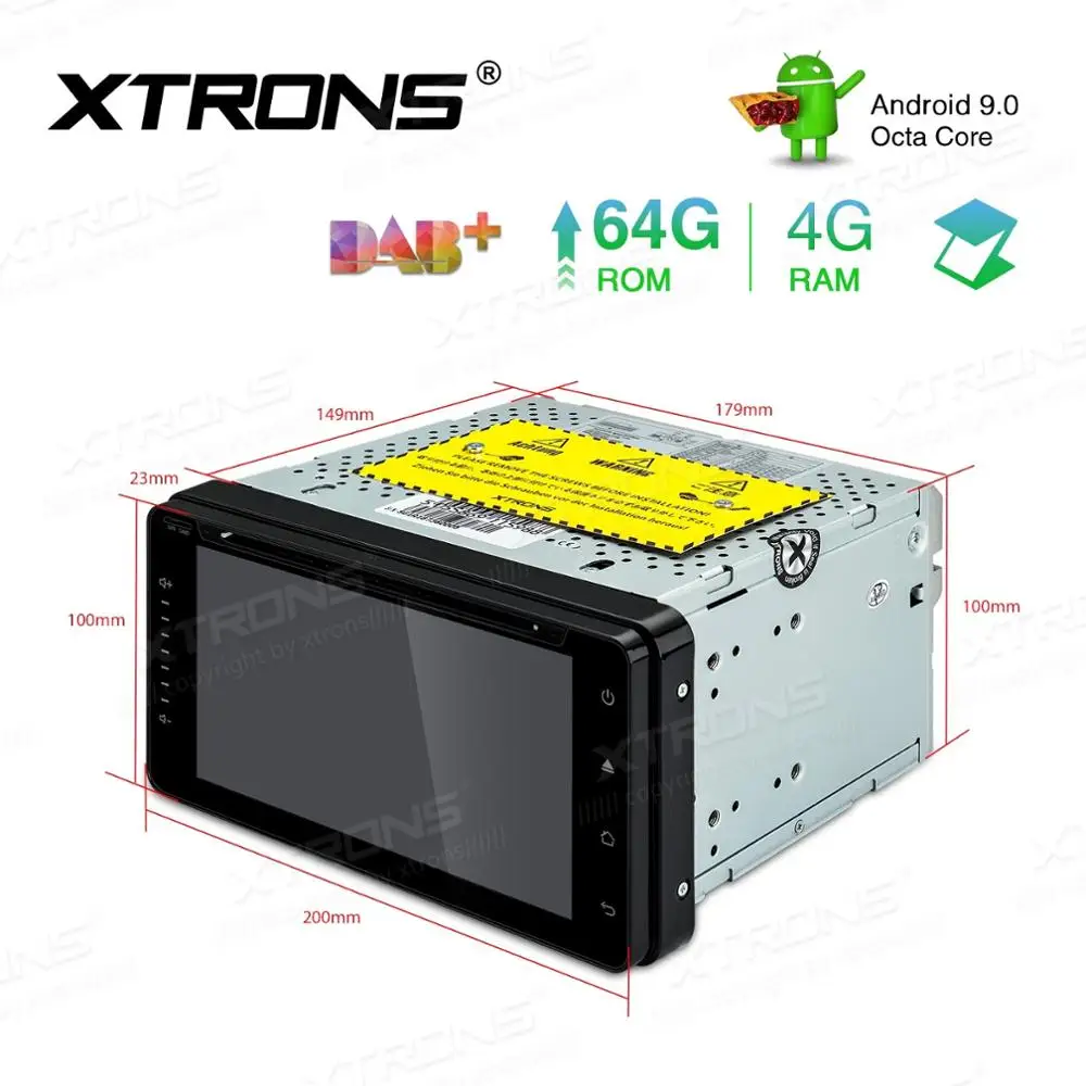 Clearance 6.95" Android 9.0 64G ROMCar DVD Multimedia Navigation GPS Radio for Toyota 4Runner 2002-2009 & Vios 2003-2010 & Hilux 2001-2011 5