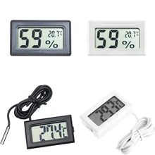 Mini numérique LCD intérieur pratique capteur de température humidité mètre thermomètre hygromètre jauge