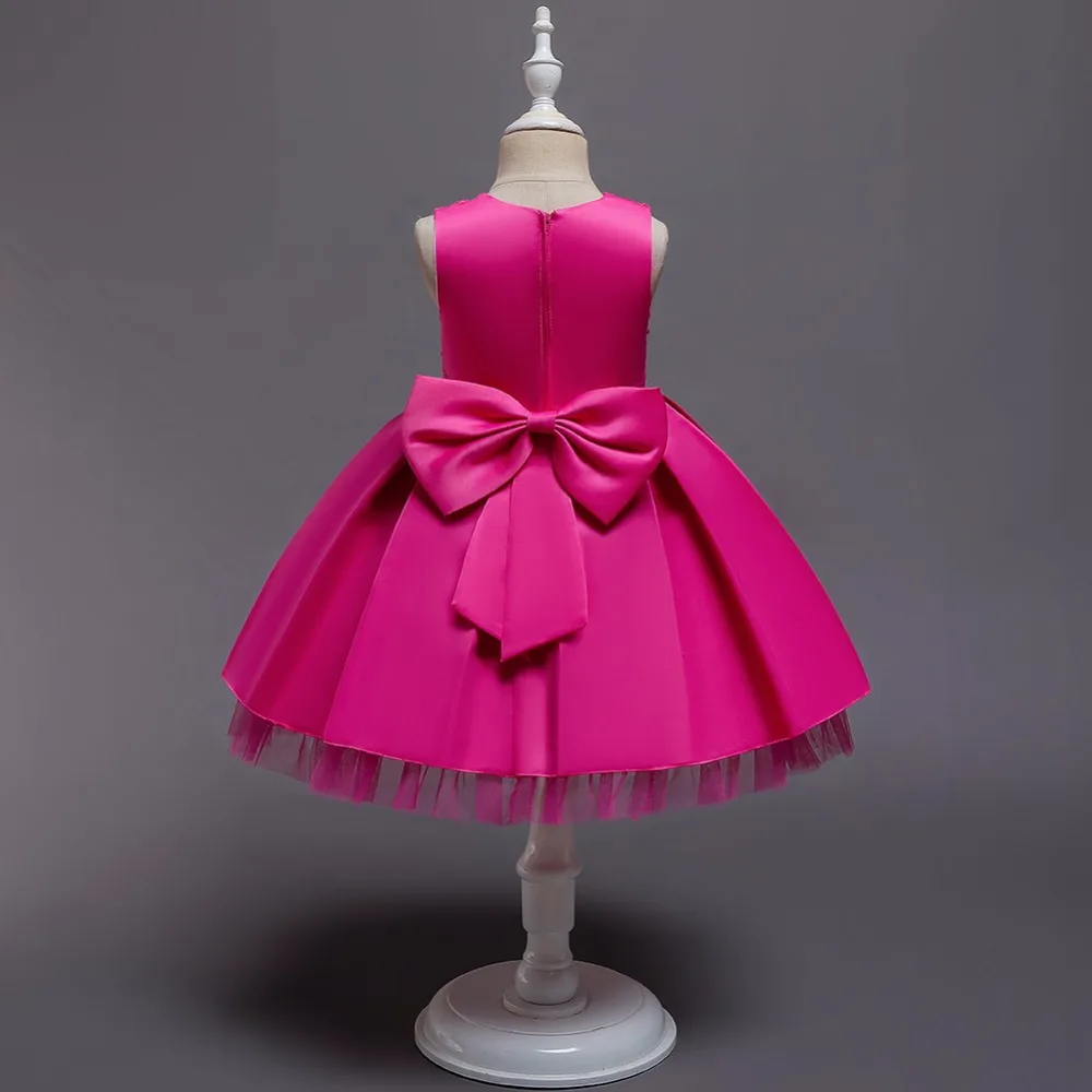 Новое вечернее свадебное платье-пачка для девочек платье принцессы красное платье с цветами для девочек Детская праздничная одежда для девочек платье для девочек