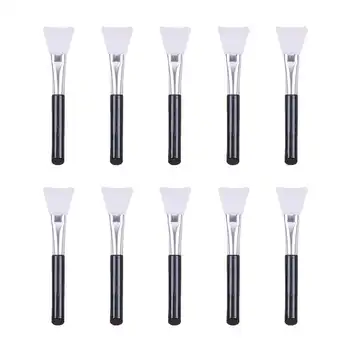 

10 Pcs/Set Professional Makeup Brushes Plastic Handle Silicone Facial Mask Cream Mixing Makeup Brush Face Skin Care Tools
