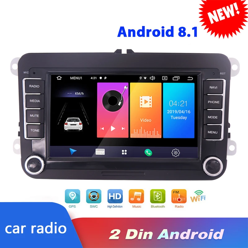 Автомагнитола 2 Din Android GPS навигация 7 дюймовый автомобильный мультимедийный плеер