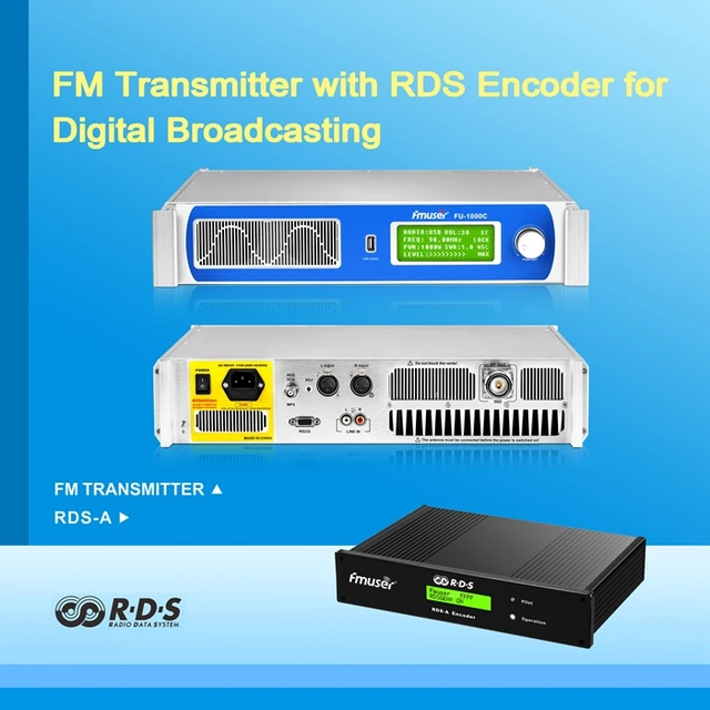 FMUSER 50W FM Transmitter Dengan RDS Encoder Untuk RDS, 40 OFF