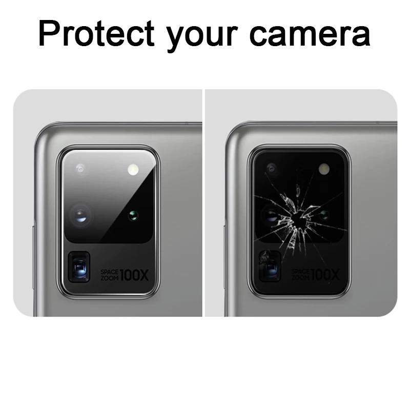 5Pcs Camera Len Protective Glass For Samsung Galaxy A02S A22 A32 A52 A72 A12 A21S S20 FE Note 20 Ultra 10 S21 Plus S10 S10E Film Galaxy Note20 Ultra 5G back camera glass