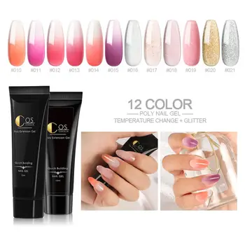 

COSCELIA Nail Extension Set Manicure Set Nail Polish Gel Kit Builder Gel Nail Art Tools Crystal Colors Quick Building Art