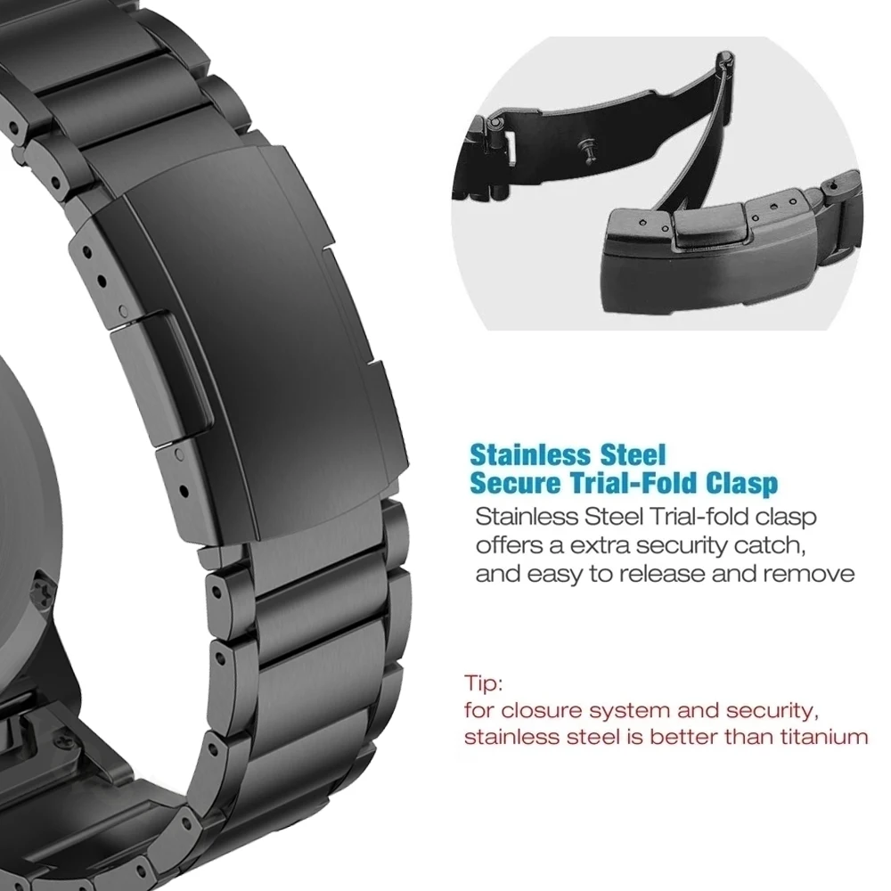 Garmin Fenix 5X Plus 6X Pro 3 HR ϰ MK1 Ż ð    Ʈ  ׼  26mm ƼŸ ձ Ʈ