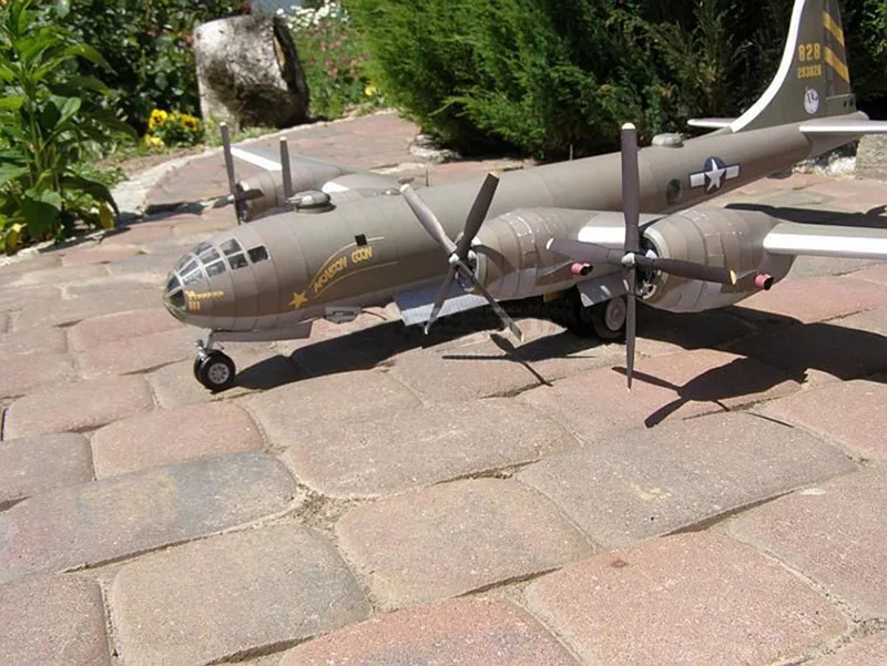 93*65 см B29 супер Aerial Fortress Bomber самолет DIY 3D бумажная карточка модель Конструкторы строительные игрушки развивающие