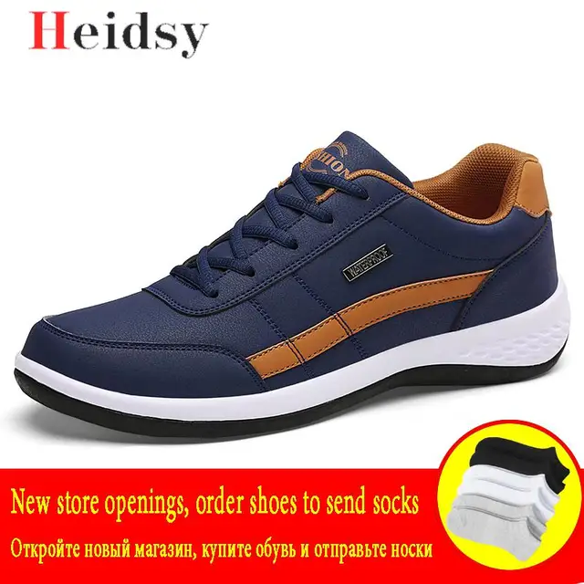 US $13.07 Fashion Men Sneakers for Men Big Size Casual Shoes Breathable Lace up Casual Man Shoes Autumn Leath