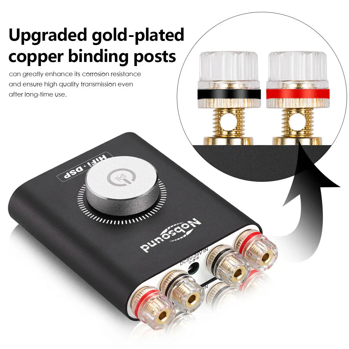 Nobsound Mini Bluetooth 5 0 TPA3116 Digital Power Amplifier Hifi DSP Stereo Headphone Amp 200W Without Adapter
