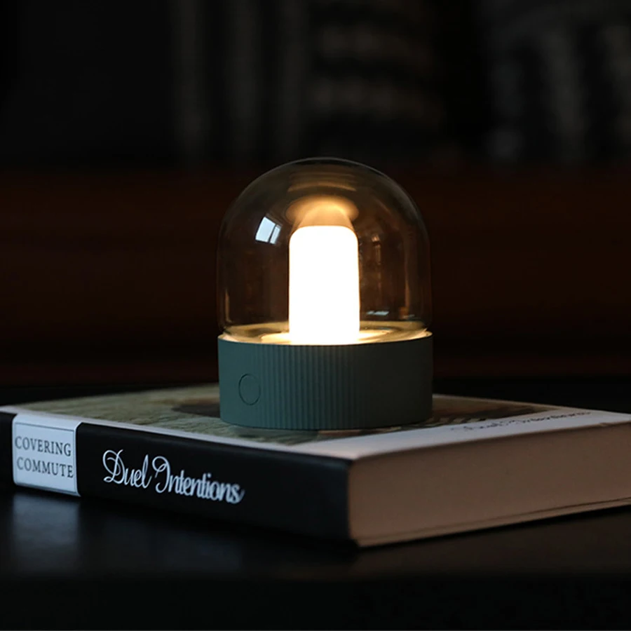 Thrisdar перезаряжаемый креативный винтажный Ночной светильник с плавным затемнением Настольный ночной Светильник для спальни прикроватный дышащий спальный светильник