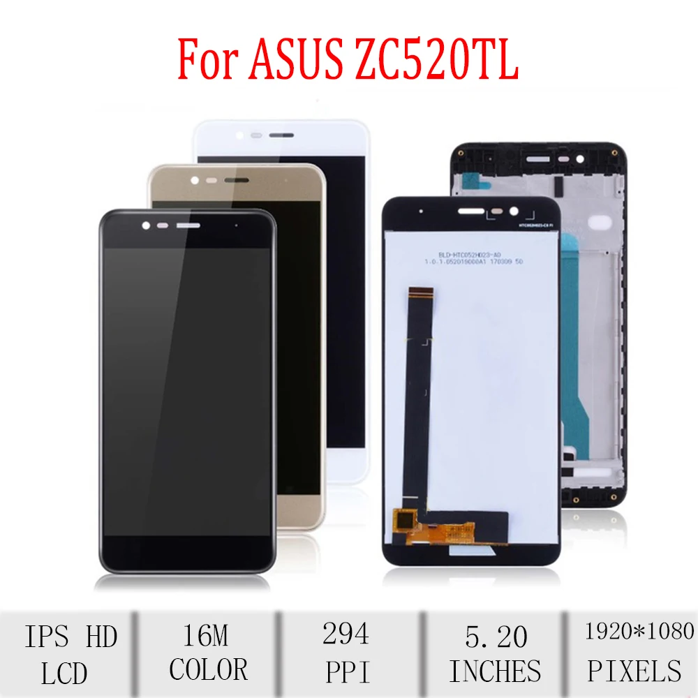 

Original For ASUS Zenfone 3 Max ZC520TL X008D LCD Display Touch Screen Digitizer Assembly For Asus ZC520TL Display with Frame