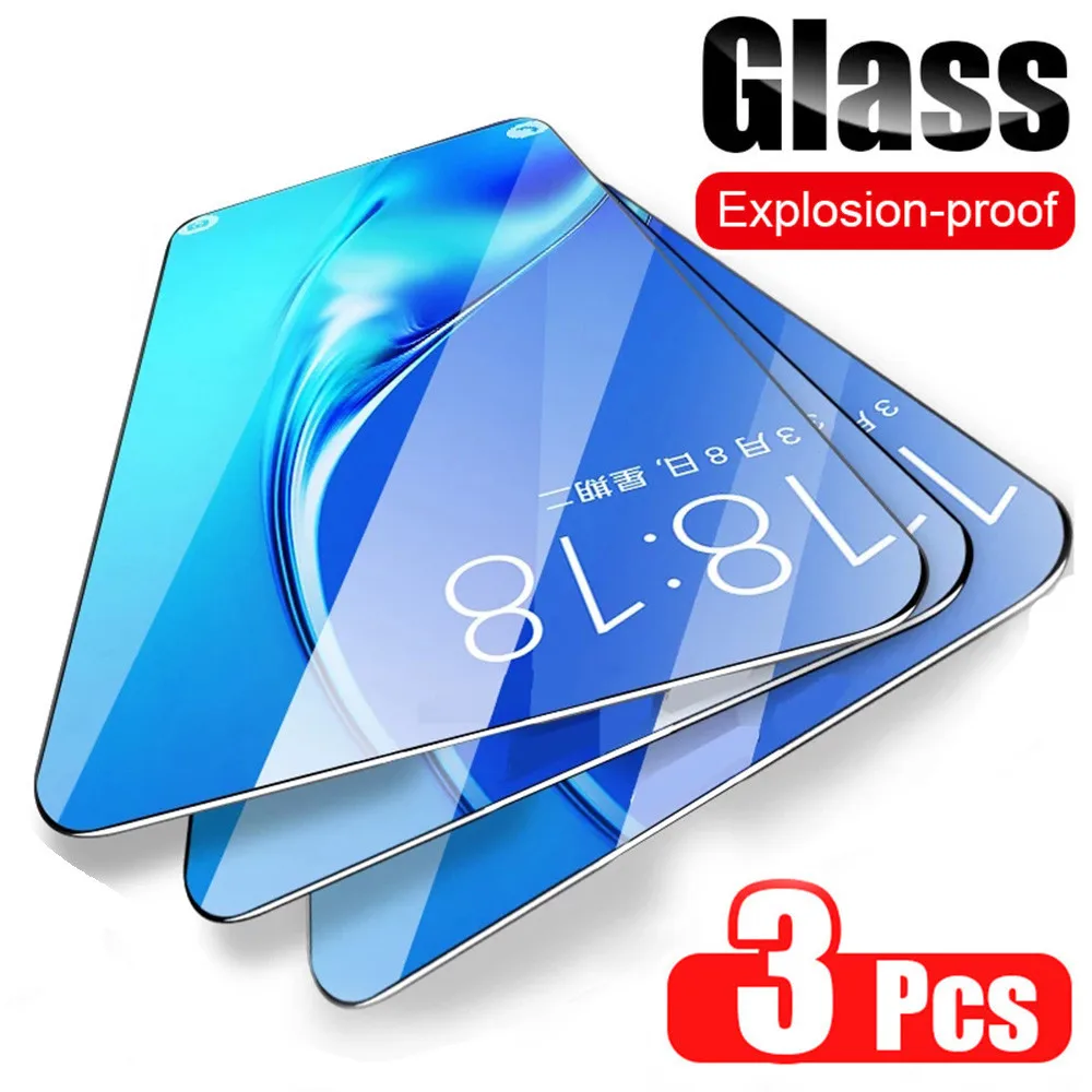 3Pcs Protector de pantalla para Samsung Galaxy A7 2018 A6 A8 J4 J6 Plus 2018 de vidrio templado para Samsung A3 A5 A7 J3 J5 J7 de vidrio 2017