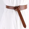 Fashion Female Belt for Women Red Bow Design Thin PU Leather Jeans Girdles Loop Strap Belts Bownot Brown Dress Coat Accessories ► Photo 3/6