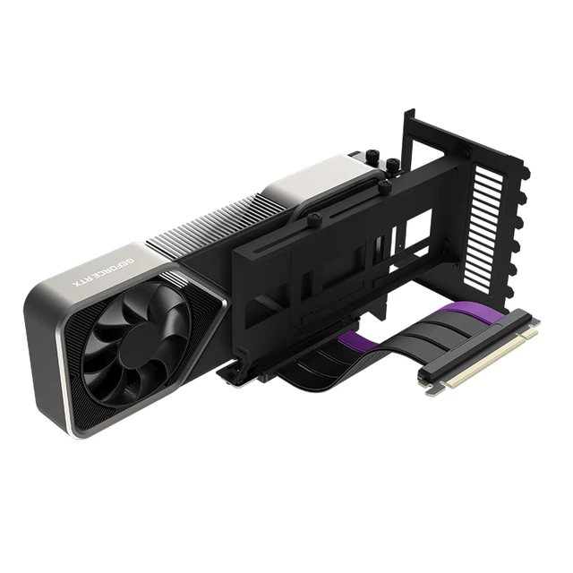 karakter interferens jeg er enig Cooler Master Pcie 4.0 X16 Pcie 3.0 Universal Vertical Gpu Holder Kit For  Atx Case Vga Graphics Card Steering Bracket Support - Pc Hardware Cables &  Adapters - AliExpress