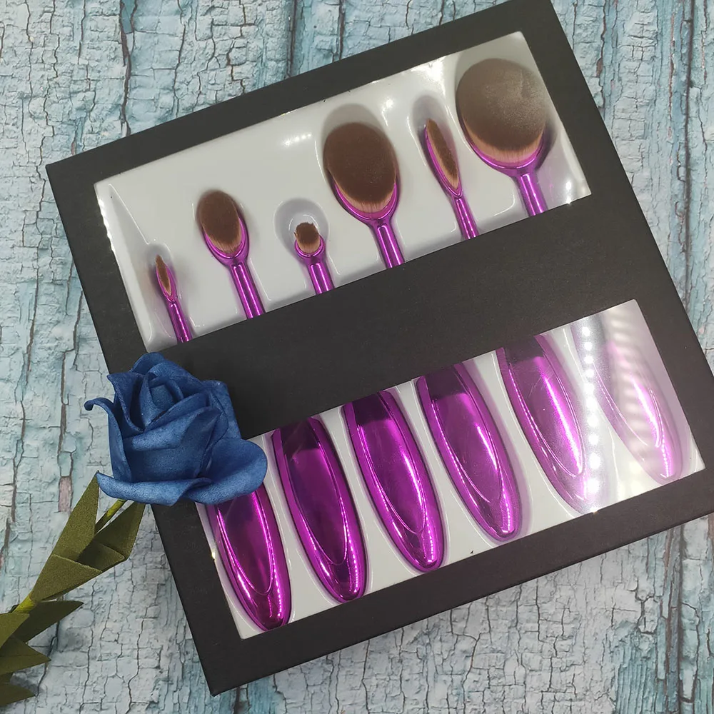 

6Pcs Multifunctional Makeup Brush Set Oval Makeup Brush Powder Concealer Eye Makeup Brush Ink Blend Brush Theater Makeup