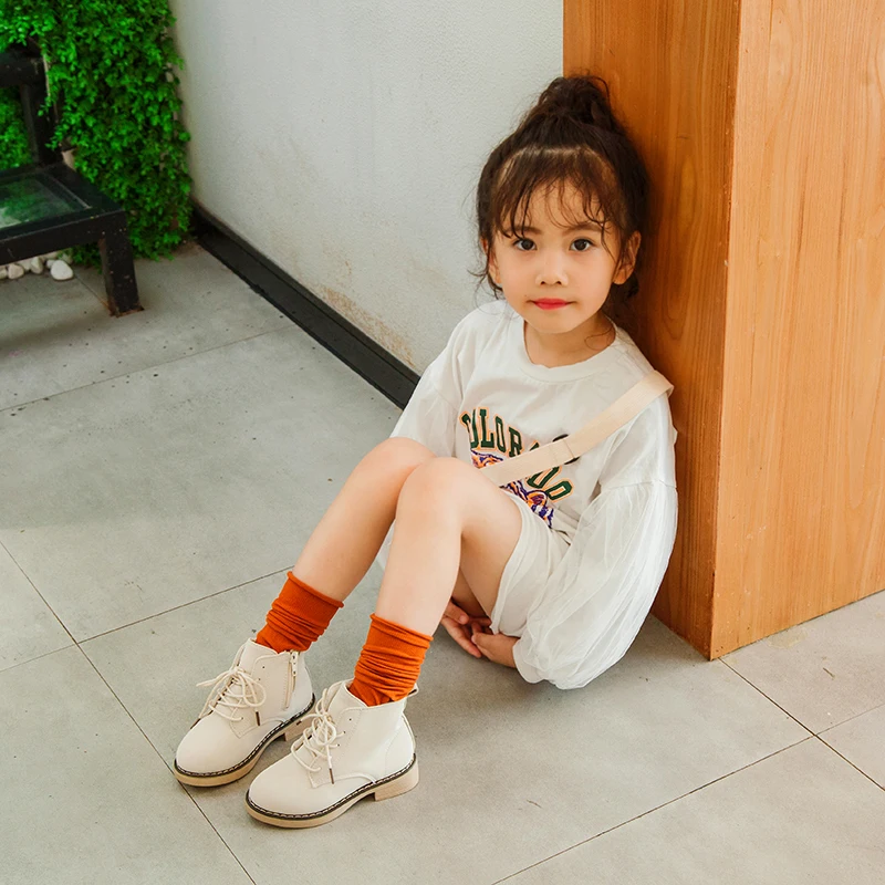 Spring And Autumn Fashion Boys Girls Boots Kids Martin Boots Children Waterproof Casual Shoes Size 3 4 5 6 7 8 9 10 11 12 Year