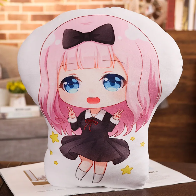 Kaguya sama Love Is War figure pillow toy Shinomiya Kaguya Fujiwara Chika short plush stuffed