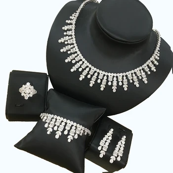 

GODKI DUBAI 4pcs Baguette Zircon Bridal Necklace Set For Women Wedding SAUDI UAE Nigeria CZ Crystal Dress PARTY Jewelry set2020
