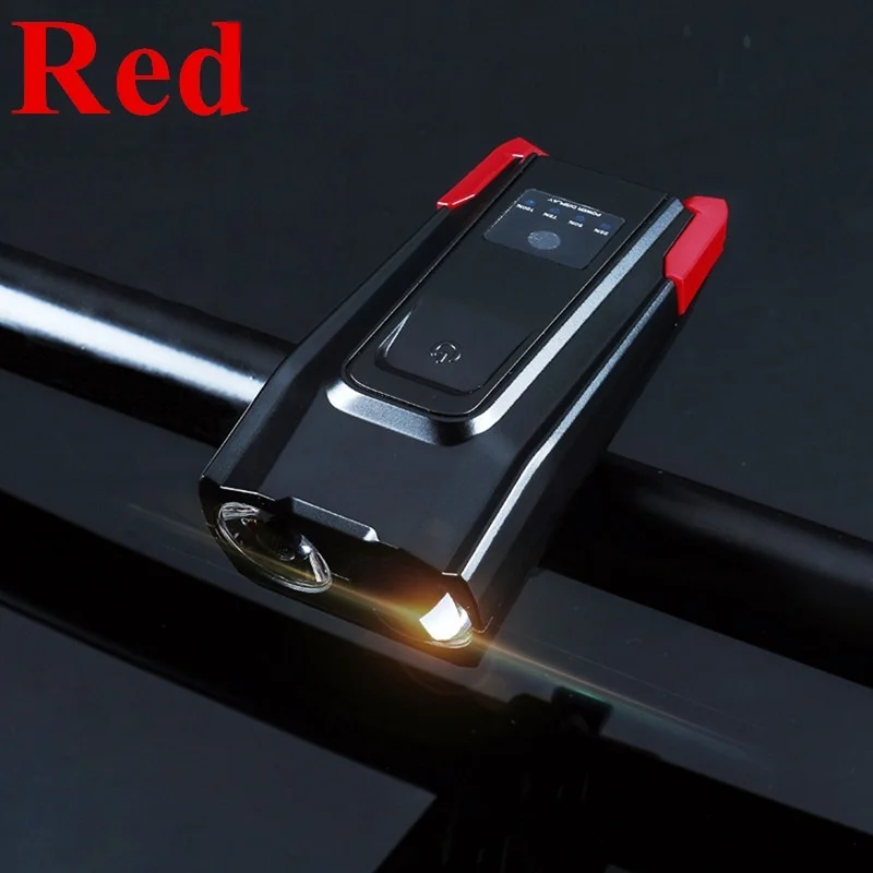 Red Комплект велосипедных ламп прочный 120dB светодиодный 2000mA Предупреждение светильник Велоспорт велосипедные звонки велосипед лампы - Цвет: Red