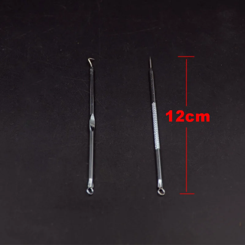 CONTEMPLATOR 2pcs Straight & hooked Styles 모듬 된 플라이 타이 바늘 경제적 인 유용한 스테인레스 스틸 Bodkins Fly Tying Tools