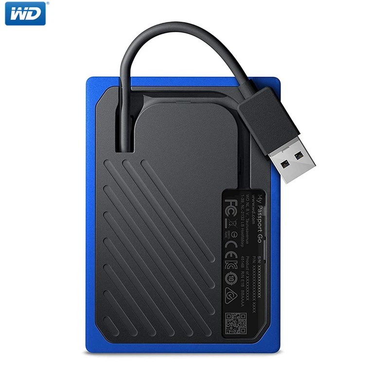 Western Digital WD My Passport Go 1 ТБ 500GB SSD Янтарный портативный usb-накопитель для внешнего хранения данных 3,1 WD твердотельный накопитель для Windows Mac Lap