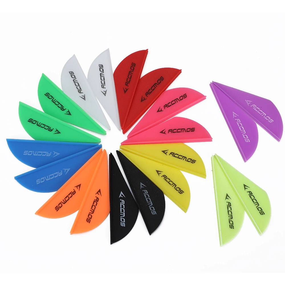 Arrow Arrow-Accessories Fletching Vanes Archery 2inch Plastic Hunting Rubber DIY 50/100pcs