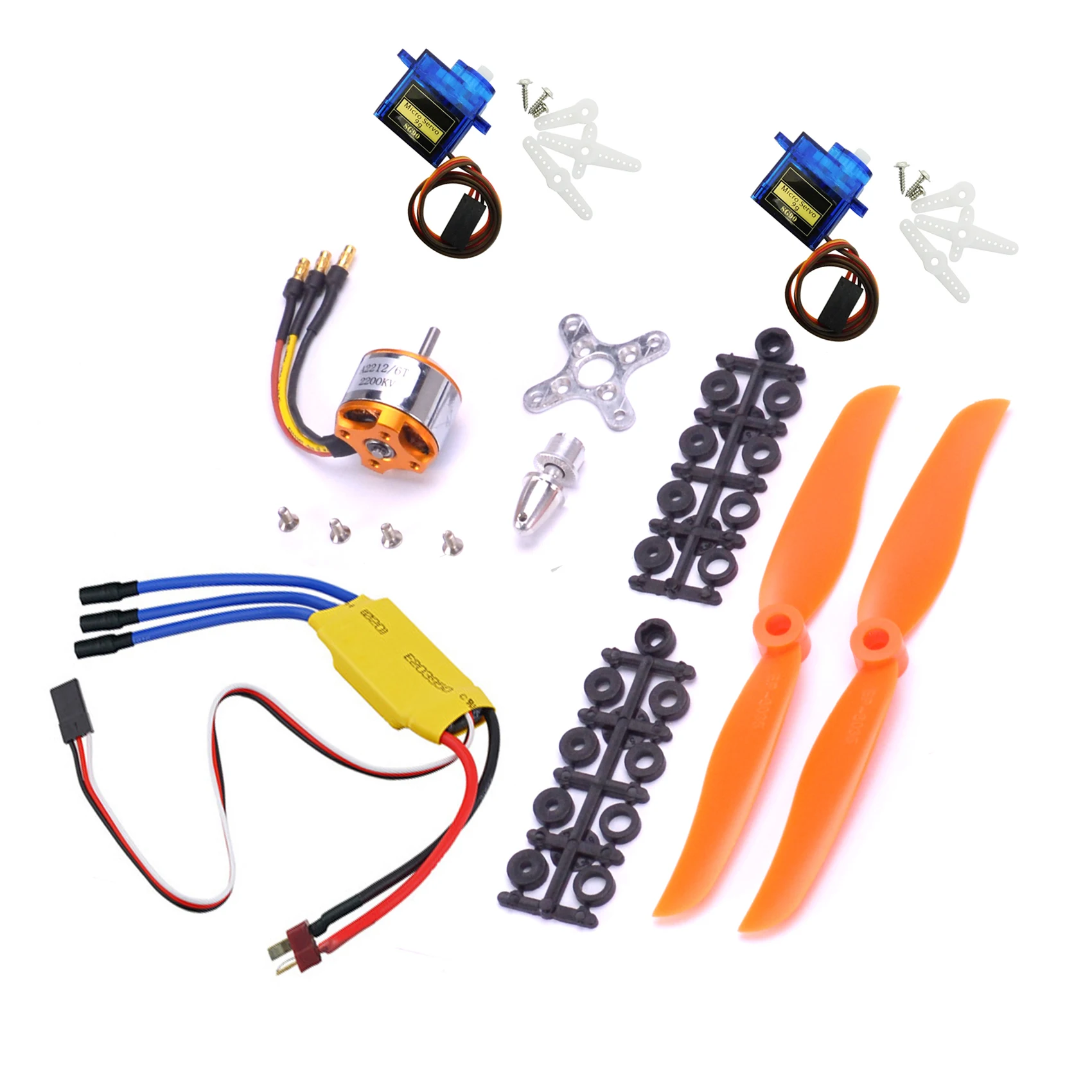XXD HW A2212 2200KV 2212 бесщеточный двигатель 30A ESC Мотор 6035 пропеллер SG90 9G микро