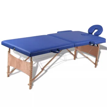 

VidaXL Folding Beauty Bed 186 X 68 Cm (L X W) Professional Portable Spa Massage Tables Foldable With Bag Salon Furniture Wooden