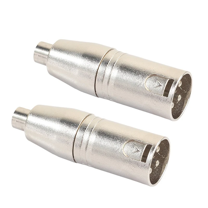 AABB-5Pcs/лот металлический XLR 3 контактный разъем для штепсельная Вилка RCA аудио в комплект поставки входит адаптер Hi-Fi преобразователь сигнала для микрофона динамика