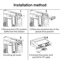 ssd hdd כונן SATA פנימי מגש-פחות Rack נייד עבור 2.5" או 3.5" מארז לוח אם כונן SSD HDD Hard (5)