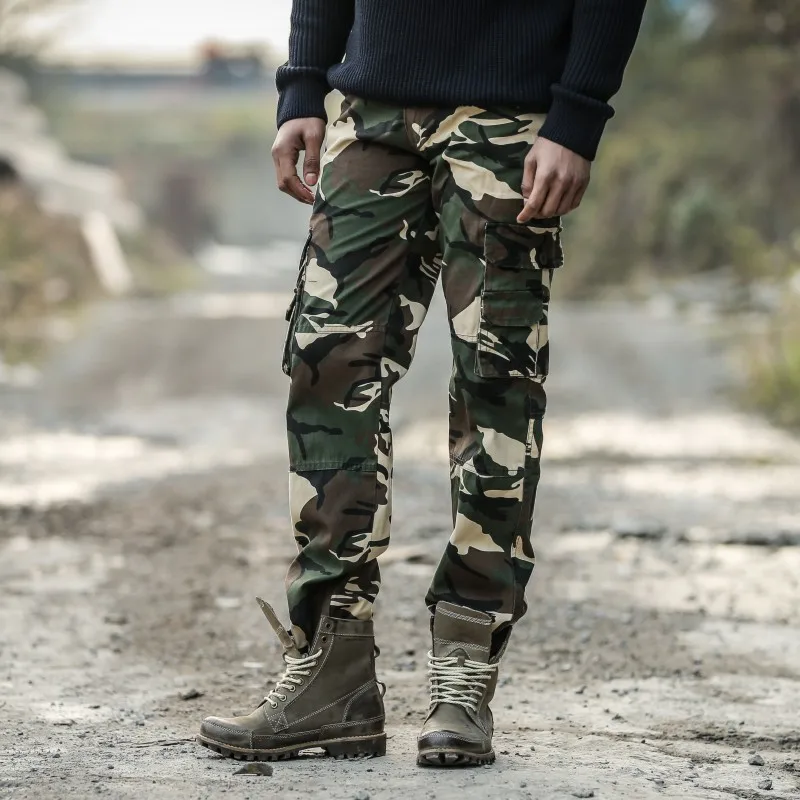 

2016 Spring And Summer New Style MEN'S Wear Large Size Camouflage Pants Europe And America Loose-Fit Outdoor Multi-pockets Cargo