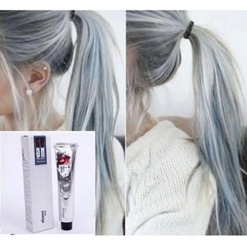 

100ml h air Color Cream Light Gray h air Cream Color Permanent Easy Temporary DIY Super Dye h air Cream For Men Women