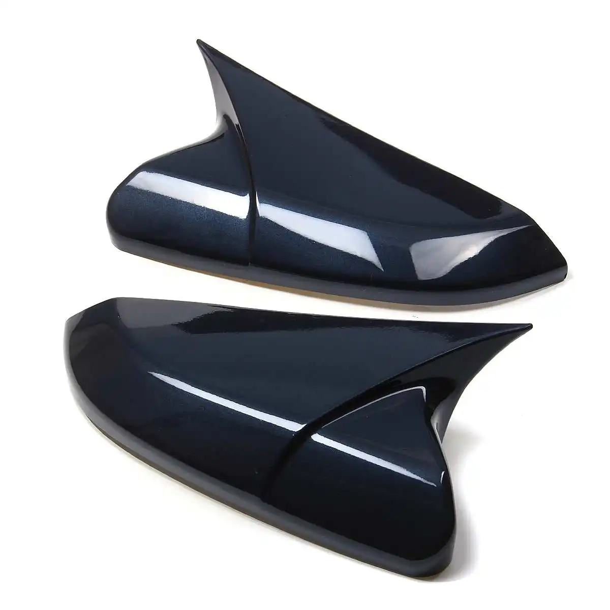 Зеркальные крышки в виде рога ABS боковое зеркало заднего вида крышки заднего вида для Civic Sedan Coupe- хэтчбек - Цвет: Cosmic Blue Metallic