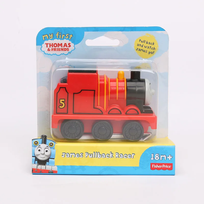 My First Thomas& Friends Паровозик-гонщик Томас откатывающаяся железная дорога Перси Джеймс Деревянный Паровозик Деревянный пазл аксессуары Томас де Трейн - Цвет: RED