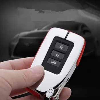 

Car Key Case Cover Leather Zinc Alloy For Lexus NX GS RX IS ES GX LX RC 200 250 350 LS 450H 300H Key Case keychain