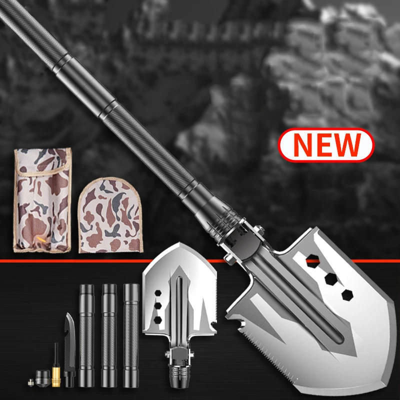 

Professional Military Tactical Multifunction Shovel Outdoor Camping Survival Folding Spade Tool Equipment