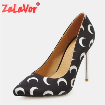 

ZALAVOR 2019 Spring New Women Pumps Pointed Toe Thin High Heel Shoes Fashion Wedding Office Lady Footwear Plus Size 31-46