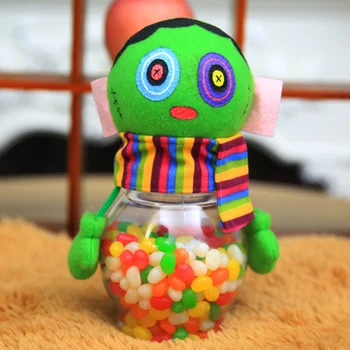 

4pcs Sweets Storage Container Transparent Party Favors Holder Candy Jar for Halloween