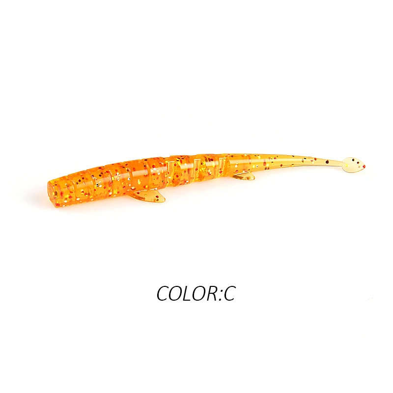 C BEARKING UNAGI Slug Soft Lures 64mm 88mm Fishing Artificial Lures Silicone Bass Pike Minnow Swimbait Jigging Plastic Baits Worm - Цвет: C