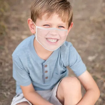 

Deaf Mute Maske Kid Boy Girl Transparent Plastic Mouth Maskes Facesheild Face Maks Reusable Children Cosplay Custom Mascarillas