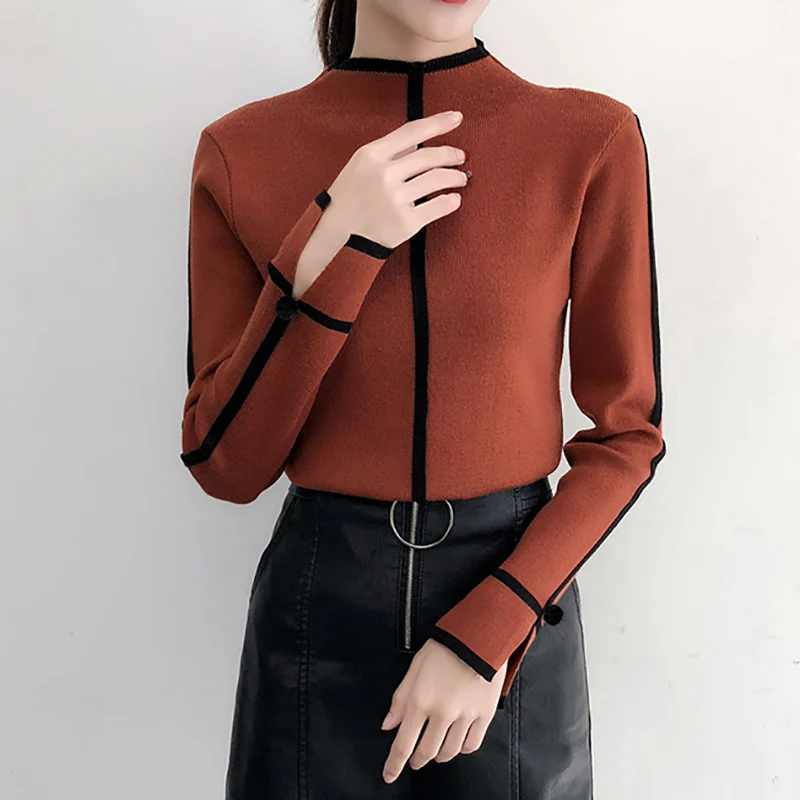 Sweater Women Pull Femme Nouveaute 2019 Jersey Mujer Stripe Pullover Winter Clothes Sweater Knitted Sweater Fall Womens Sweaters
