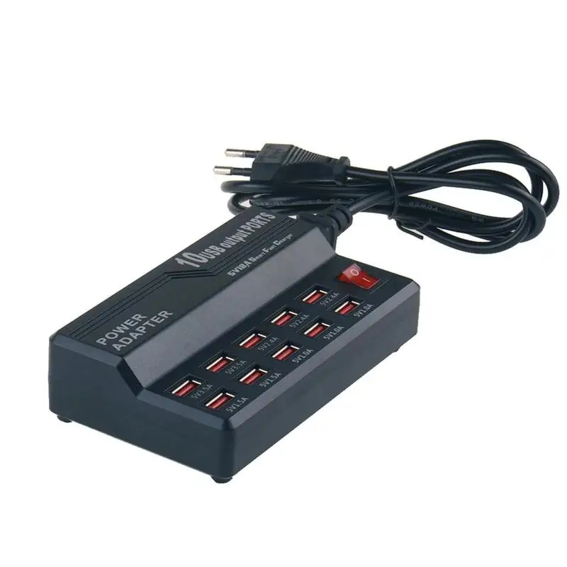 USB быстрая зарядка концентратор 10/12 портов 12А Смарт зарядная станция телефон Мобильный USB Зарядка samsung зарядное устройство планшет цифровой для iPhon T9J2